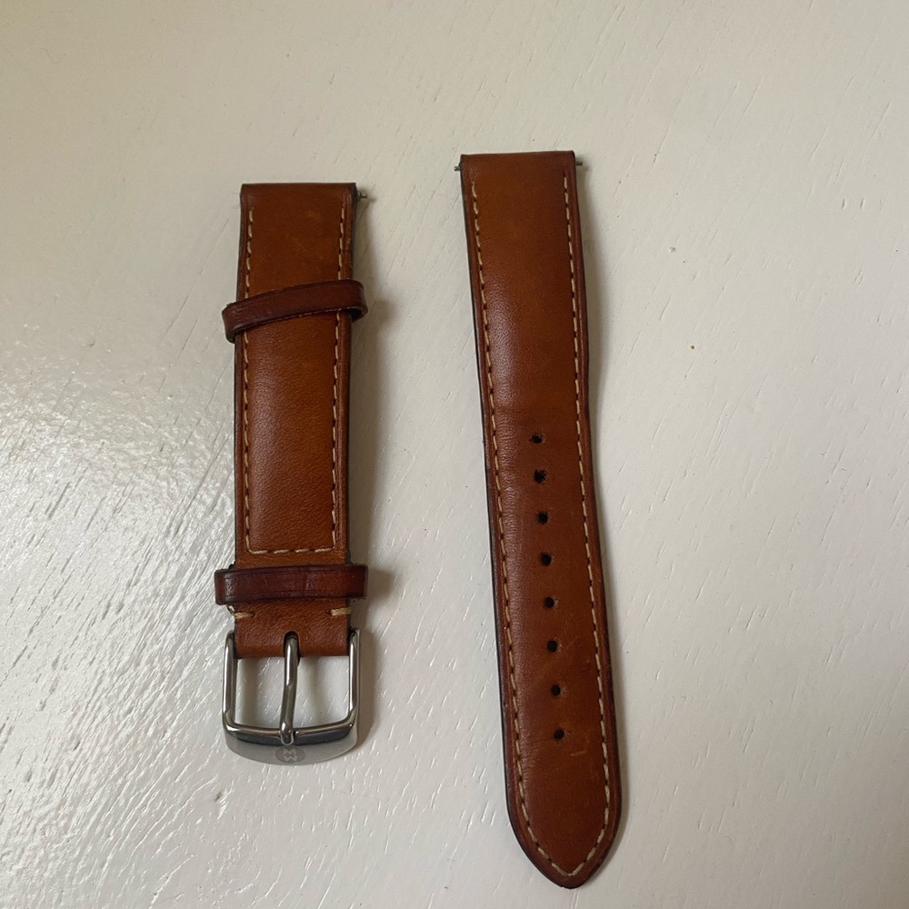 Michele Brown Leather Watch Strap